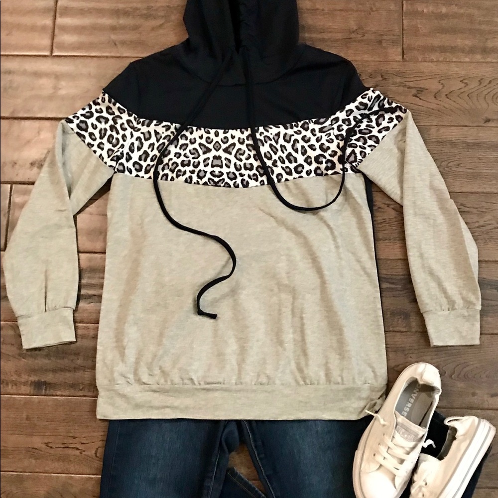 Leopard Print Hoodie Brand New
